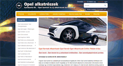 Desktop Screenshot of opel-alkatreszek.hu
